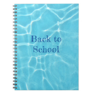 Cuaderno propia piscina de texto de vuelta al bloc de notas