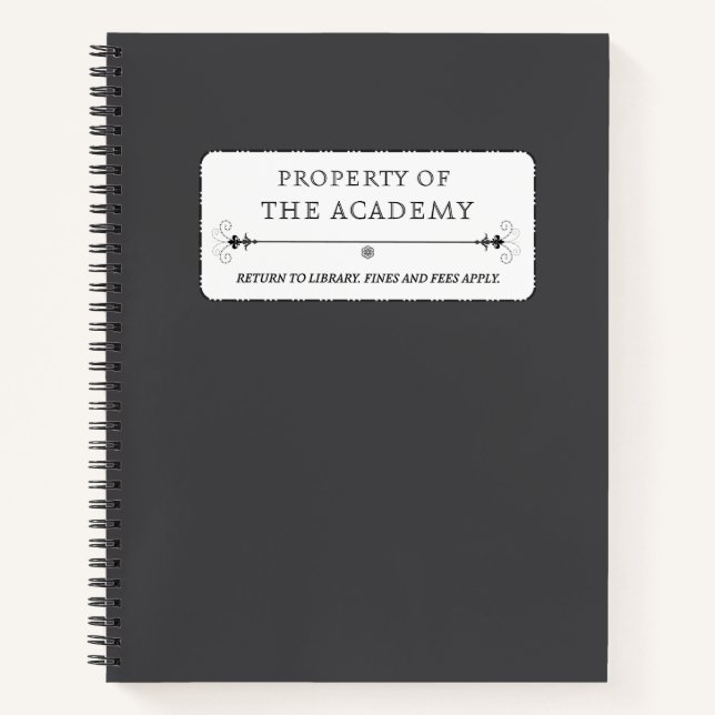 Cuaderno Propiedad de la Academia (Anverso)