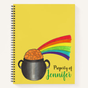 Cuaderno Propiedad de la Lucky Lucky Rainbow Pot of Gold pe