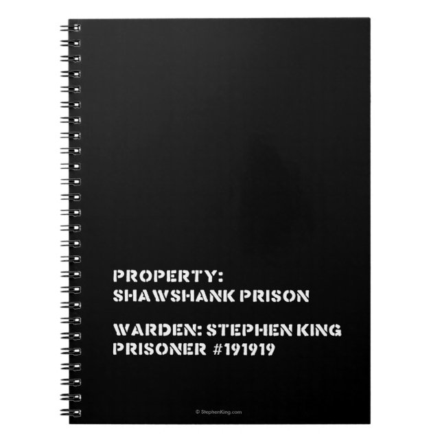 Cuaderno Propiedad: Prisión de Shawshank (Frente)