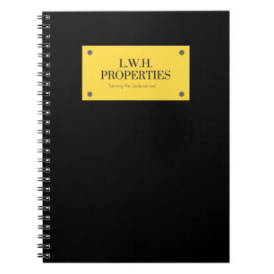 Cuaderno Propiedades de L.W.H., monograma de LLC