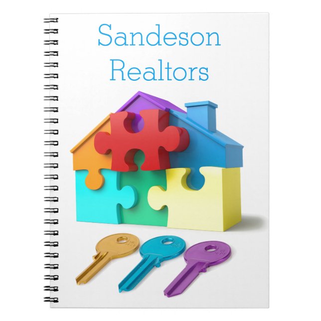 Cuaderno Propiedades inmobiliarias, agente inmobiliario, (Frente)