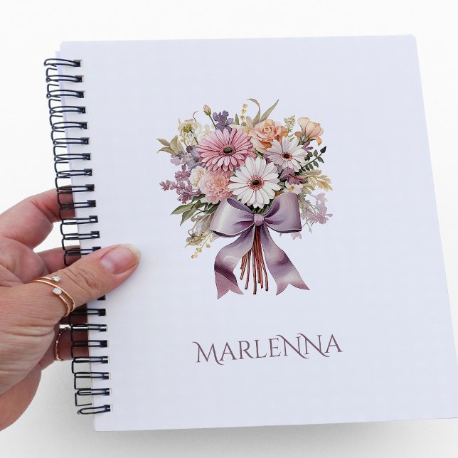 Cuaderno Propuesta de Pastel Daisy Floral Bridesmaid (Pastel Daisy Bouquet Notebook)