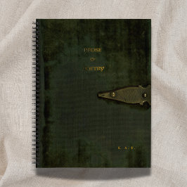 Cuaderno Prose & Poetry Debossed Moss Velvet Look Journal