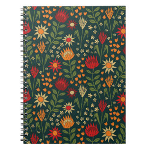 Cuaderno Protea Bloque floral Imprimir oscilaciones de Mill