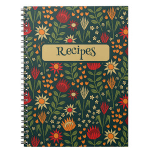 Cuaderno Protea Bloque floral Imprimir oscilaciones de Mill
