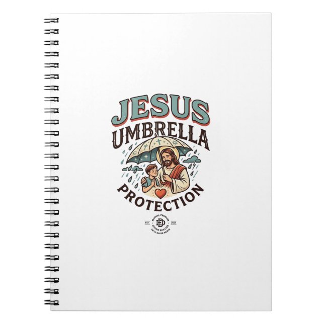 Cuaderno Protección de paraguas de Jesús Protección de para (Frente)