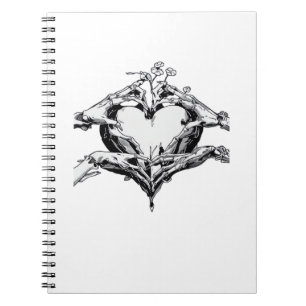 Cuaderno Proteger El Corazón - Corazón De Mano De Esqueleto