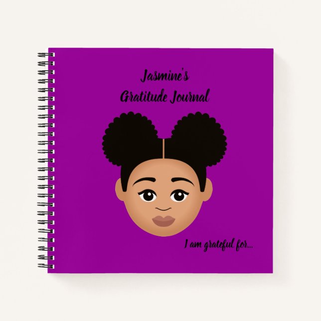 Cuaderno #Proud2BNaturalMe Periódicos de Gratitud Personali (Anverso)
