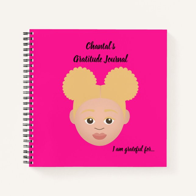 Cuaderno #Proud2BNaturalMe Periódicos de Gratitud Personali (Anverso)
