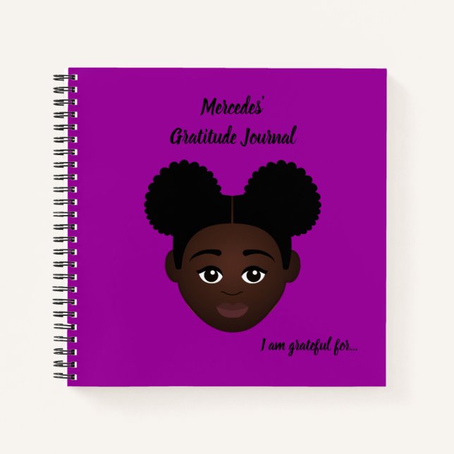 Cuaderno #Proud2BNaturalMe Periódicos de Gratitud Personali (Anverso)