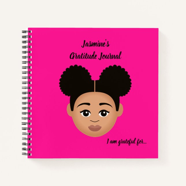 Cuaderno #Proud2BNaturalMe Periódicos de Gratitud Personali (Anverso)