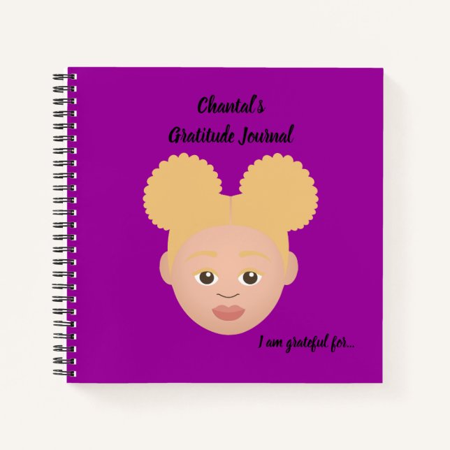 Cuaderno #Proud2BNaturalMe Periódicos de Gratitud Personali (Anverso)