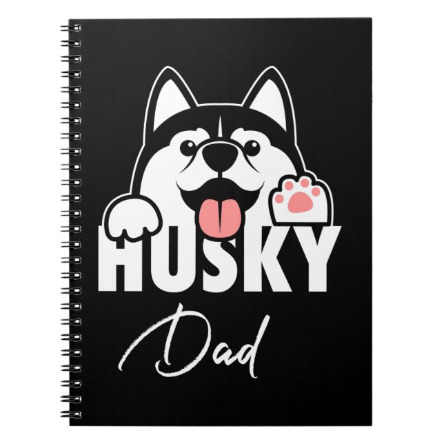 Cuaderno Proud Husky Siberian Dad (Frente)