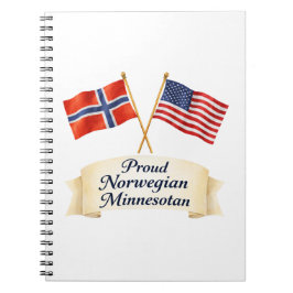 Cuaderno Proud Norwegian Minnesotan Heritage Button