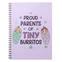 Cuaderno Proud Parents of Tiny Burritos Art