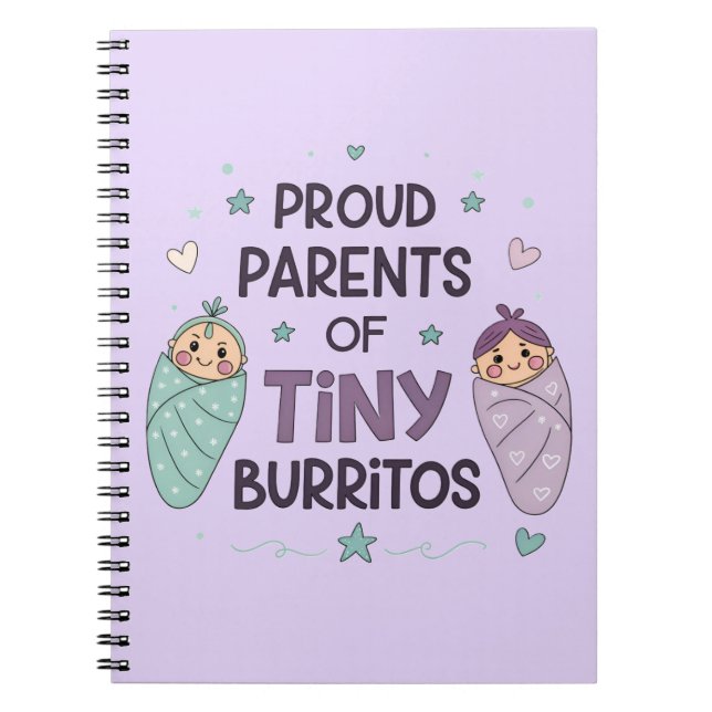 Cuaderno Proud Parents of Tiny Burritos Art (Frente)
