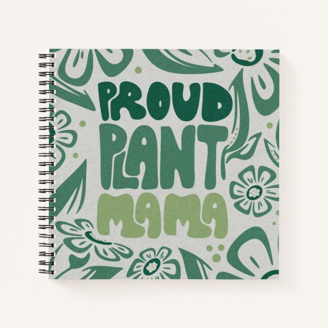 Cuaderno Proud Plant Mama – Bold Plant Lover (Anverso)
