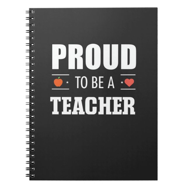 Cuaderno Proud to Be a Teacher – Creative Typography (Frente)