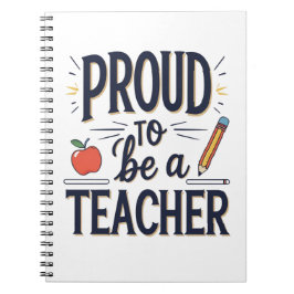 Cuaderno Proud to Be a Teacher – Playful Typography