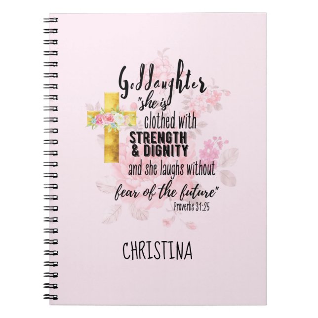 Cuaderno Proverbio personalizado de regalo de hija menor de (Frente)