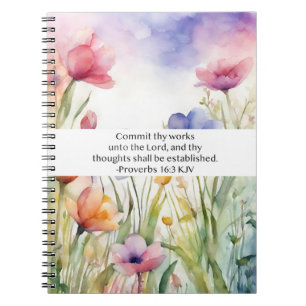 Cuaderno Proverbios 16:3 RVR Encomienda a Jehová tus obras