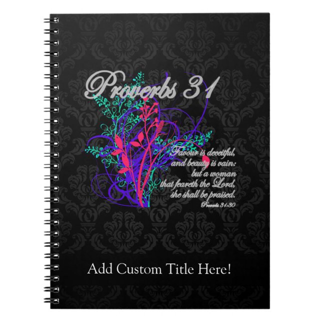 Cuaderno Proverbios 31 mujeres del cristiano de la biblia (Frente)