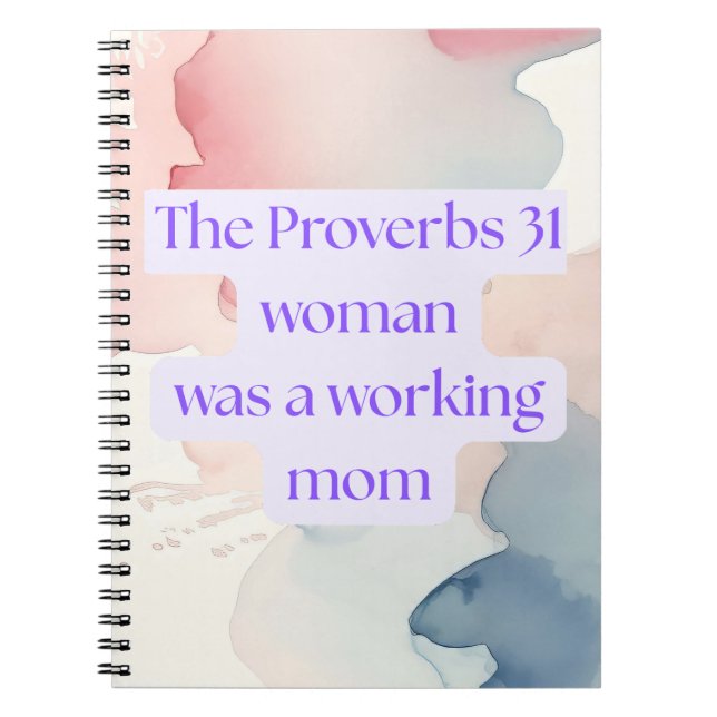 Cuaderno Proverbs 31 Mujer Era Una Madre Trabajadora (Frente)