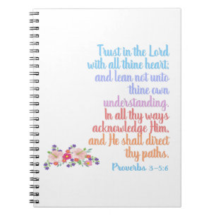 Cuaderno Proverbs Bible Verse