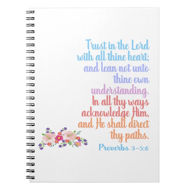 Cuaderno Proverbs Bible Verse (Frente)
