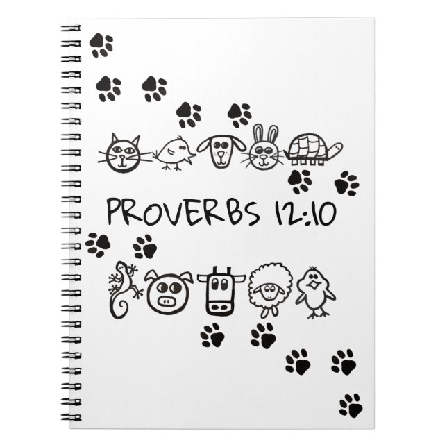 Cuaderno PROVERBS de Brimley 12:10 ~ Portátil (Frente)