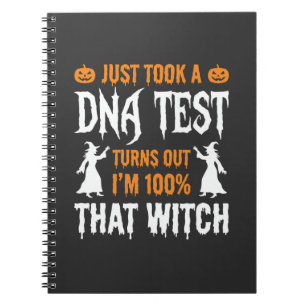 Cuaderno Prueba de ADN de bruja divertida gráfica de Hallow