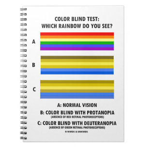 Cuaderno ¿Prueba del daltónico que el arco iris usted ve?