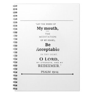 Cuaderno Psalm 19:14 Portátil de fotos espirales