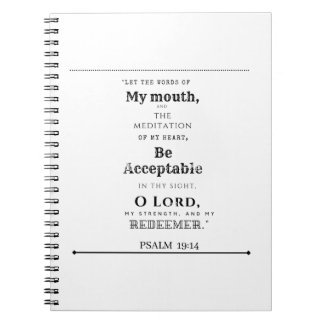 Cuaderno Psalm 19:14 Portátil de fotos espirales