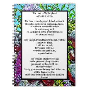 Cuaderno Psalm 23 biblical quote