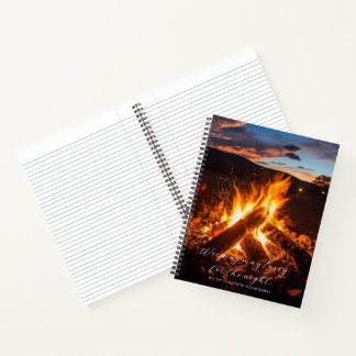 Cuaderno Psalm 30:5 Estudio Bíblico Fogata Personalizado 
