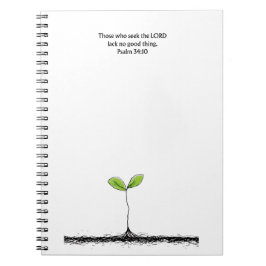 Cuaderno Psalm 34:10 Scripture Notebook | Writing Journal