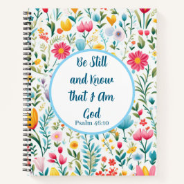 Cuaderno Psalm 46:10 Floral Journal