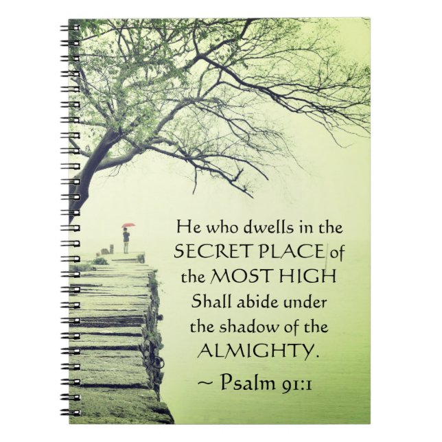 Cuaderno Psalm 91:1 He who dwells in the SECRET PLACE (Frente)