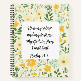 Cuaderno Psalm 91:2 Christian Journal 