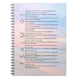 Cuaderno Psalm 91 Beach Ocean Waves Christian Journal