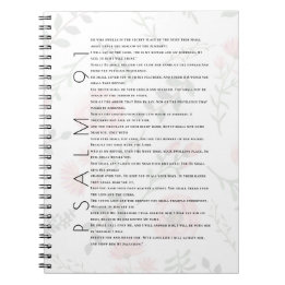 Cuaderno Psalm 91 Typography Christian Floral Journal