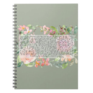 Cuaderno Psalm 91 watercolor scripture art
