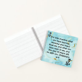 Cuaderno Psalm Philippians biblical quote