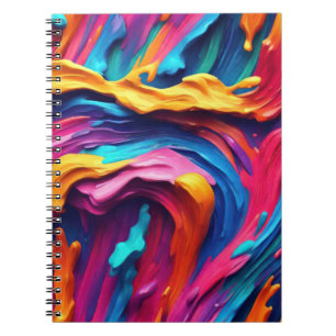 Cuaderno Psicodelación Resumen Colorido Pintado Strokes