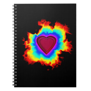 Cuaderno Psicodelia Aura de doble corazón