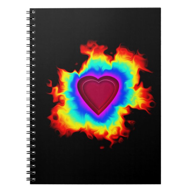 Cuaderno Psicodelia Aura de doble corazón (Frente)