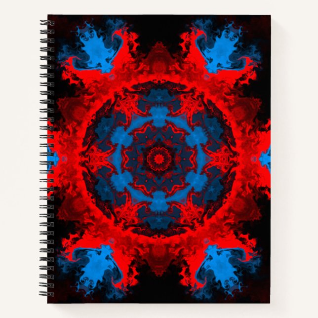 Cuaderno Psicodelia Hippie Rojo y Azul (Anverso)