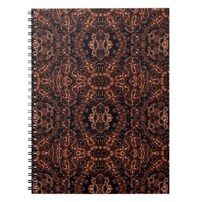 Cuaderno Psicodélico, fractal, arte de llama, bloc de notas (Frente)